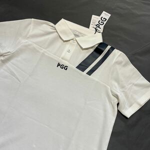 新品正規品　PGG パーリーゲイツ　サイズ5 シンプル　ポロシャツ　ホワイト　さらさら　高機能　真夏に　アスリート　送料無料