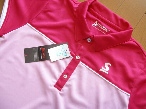 送料無料 スリクソン SRIXON レディース テニス 半袖ポロシャツ Mサイズ SDP-1767W UVカット・服装規定適応