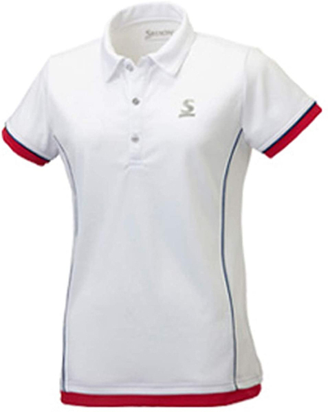 送料無料 スリクソン SRIXON レディース テニス ポロシャツ Mサイズ　ホワイト　SDP-1768W UVカット・服装規定適応