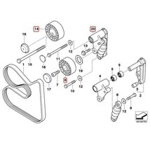 [優良品]BMW E36 E46 320i 323i 325i 328i M3 330i 330xi 328Ci 330Ci ベルトテンショナー＆プーリー 3点 11287838797 11281748131_画像2