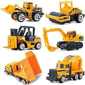CORPER TOYS minicar 6 pcs. set construction work / construction / work vehicle is ... car shovel car dump car toy model car .