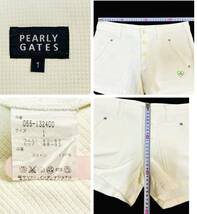 PEARLY GATES　パーリーゲイツ　ボタンフライ　ショートパンツ　ゴルフウェア　ホワイト　サイズ1_画像8