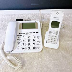 [1 jpy start ]VE-E10-W Panasonic Panasonic home use fixation telephone VE-E10-W parent . telephone cordless handset KX-FKD404-W cordless telephone present condition goods /T4338- home 80