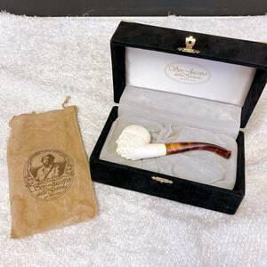 Art hand Auction [Starting at 1 yen!] Ser Jacopo dalla gemma engraved pipe, handmade, with case/MKT0518②-60 yen, miscellaneous goods, Smoking goods, pipe