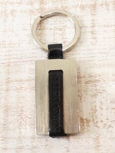 jorujo Armani кожа × steel брелок для ключа [M's/ steel /B разряд ]b4A