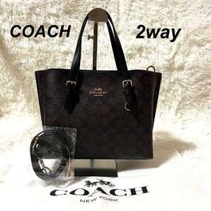 ☆極美品☆COACH モリー　クロスボディー　PVCレザー　ダークブラウン