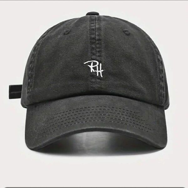 RH ロゴ　キャップ　帽子　男女兼用　ユニセックス　新品　ブラック