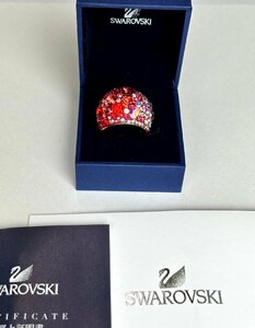  прекрасный товар SWAROVSKI Swarovski кольцо кольцо Schic красный розовый красный 58 15 номер 
