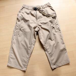 極美品）papas パパス クロップドパンツ クォーターパンツ ポリエステル100％ ストレッチ