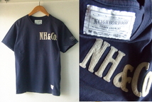 M★ネイバーフッドNEIGHBORHOOD★ワッペンTシャツ ネイビー　maine gypsy tour1941 パッチ バイカー ネイバー ハーレー_画像1