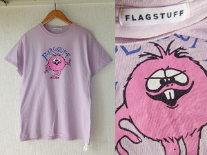 M★F-LAGSTUF-F フラグスタフ★かまちょモンスターTシャツ　flagstuffラベンダー ピンク紫 カマチョ