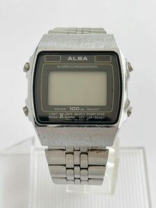 [ Junk ]No,06 SEIKO Seiko ALBA Alba Y789-5100 alarm chronograph digital men's quartz wristwatch flat battery operation not yet verification 