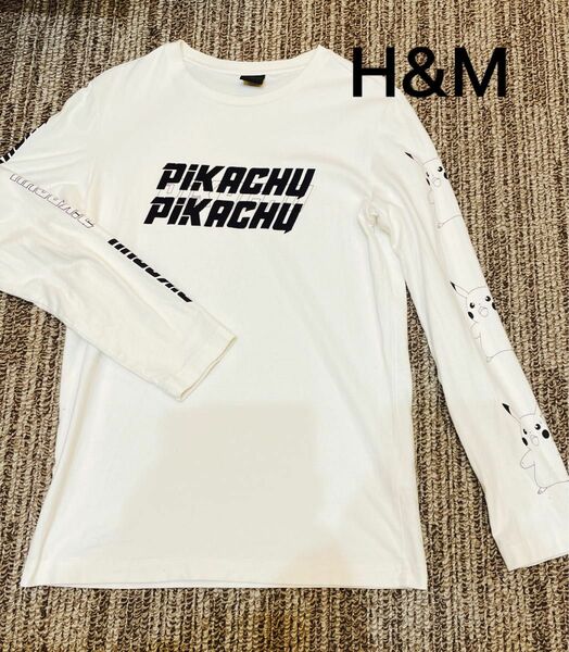 H&M ポケモン ピカチュウ ロングTシャツ Sサイズ ロンT