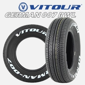 12インチ 165/70R12 77T 4本 サマータイヤ ホワイトレター ヴィツァー ジャーマン VITOUR GERMAN-007 RWL V00202