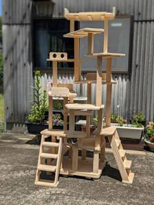 * gorgeous complete handmade large cat tower *