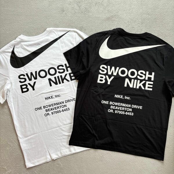 新品 ナイキ NIKE SWOOSH Tシャツ ブラック ホワイト 2枚セット XL 半袖 カットソー 黒 白 スウッシュ
