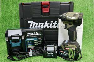 美品 makita マキタ 充電式 インパクトドライバ オリーブ TD002GDX バッテリー2個・充電器付き 2K368