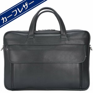 TIDING high capacity original leather business bag briefcase business trip bag commuting document bag 17PC B4 correspondence black 