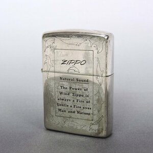 【ジャンク扱い】ZIPPO ジッポー オイルライター Natural Sound イルカ 1994年製