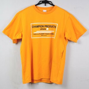 【限定クーポン配布中】☆USED☆ Champion （チャンピオン）ポケット Tシャツ 半袖 M オレンジ ユニセックス ■メール便OK 追跡あり■