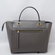 CELINE セリーヌ ベルトバッグ マイクロ 2wayバッグ ハンドバッグ グレインドカーフスキン レザー グレー 189153 美品◆中古Aランク_画像2