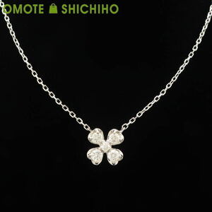VENDOME AOYAMA Vendome Aoyama бриллиант цветок колье подвеска цветок D:0.15ct K18 WG белое золото прекрасный товар * б/у A разряд 