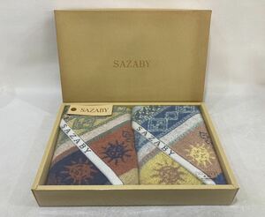 R4E118◆新古品◆ サザビー SAZABY フェイスタオル 綿100％ 2枚セット