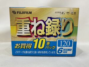 R4E726◆新古品◆ 富士フィルム FUJIFILM 重ね録り お買い得10巻パック VHS ビデオカセットテープ 120分/360分