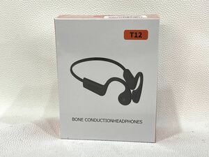 R4E736◆新品◆ 骨伝導 ワイヤレス イヤホン T12 ブラック