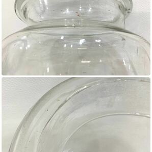 R4E704◆ アンティーク ガラス瓶 ガラスポット 保存瓶 フラワーベース レトロ 昭和レトロ 高さ約24.5cmの画像8