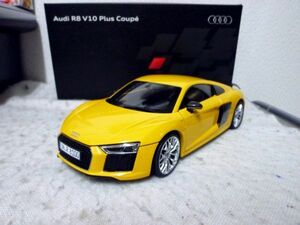 アウディ R8 V10 Plus Coupe 1/18 ミニカー iScale イエロー AUDI