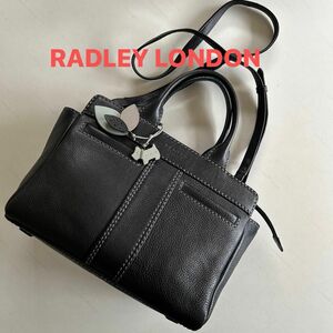 【RADLEY LONDON】ラドリー　シュリンクレザー　2way バッグ　黒　