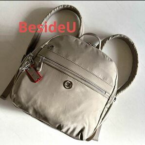 新品★ 【BESIDEU】ビサイユ 軽量　ナイロン　リュックサック　バックパック　ベージュ