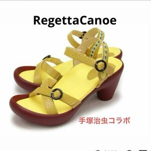 RegettaCanoe(リゲッタカヌー) 手塚おさむ　コラボ　バナナヒール　サンダル　M