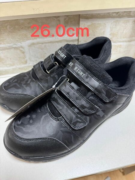 安全靴　セーフティーシューズ　 26.0cm 迷彩　ブラック　 新品未使用