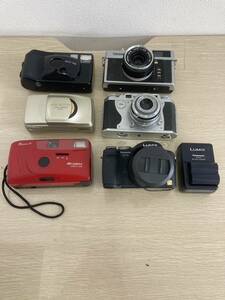 1円～★canon/OLYMPUS/KONICA/LUMIX/KonicaⅡ等 6点 カメラ まとめ 現状品 不動 ジャンク扱い ゆうパック80サイズ