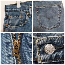 リーバイス550 Levis W38 ダークブルーデニム 青 パンツ 9129_画像7