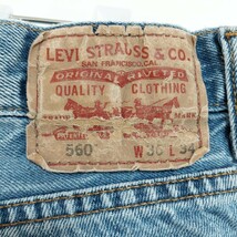 リーバイス560 Levis W36 ダークブルーデニム 青 パンツ 9251_画像4