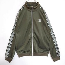 アンブロ UMBRO トラックジャケット XL カーキ プリント ロゴ 9259_画像2