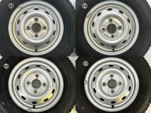 新品タイヤ 中古鉄ホイールセット 145R12 6PR (145/80R12 80/78N LT)相当 12×4B 4穴 PCD100 スバル純正 グッドイヤー 冬 d810_画像3