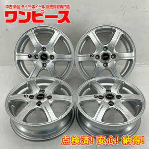 中古アルミホイール 4本セット 14×4.5J +45 4穴 PCD100 14インチ BRIDGESTONE FEID c1593