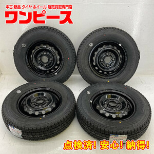 新品タイヤ 中古鉄ホイールセット 145R12 6PR(145/80R12 80/78N LT)相当 12×3.5B 4穴 PCD100 ホンダ純正 グッドイヤー 冬 d776