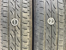 中古タイヤ 4本セット 155/65R14 75S ブリヂストン NEXTRY 夏 サマー 155/65/14 ワゴンR/ラパン ショコラ b6583_画像3