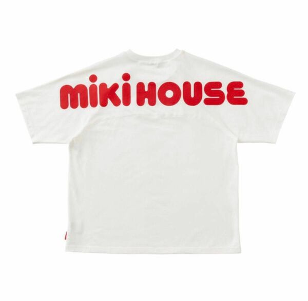 MIKI HOUSE ミキハウス バックロゴ 大人用 Tシャツ Mサイズ ホワイト 半袖 白