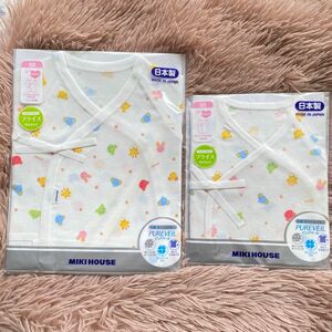 【新品未使用】MIKIHOUSE 肌着2枚セット 短肌着 コンビ肌着 新生児 ベビー ベビー肌着 ボディースーツ ロンパース