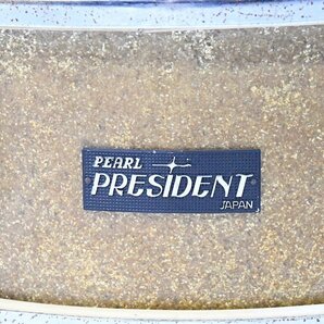 Pearl パール Japan President プレジデント 14x5インチ スネアドラム ゴールド ラメ ハードケース付き Y20794714の画像5