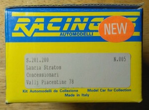 Racing43製 1/43 ランチアストラトス 1978年のサンレモに出場したジョリークラブのマシンが作製できるホワイトメタルキット