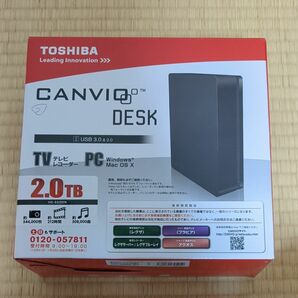 【送料込み】外付けハードディスク CANVIO DESK HD-ED　20TK 2TB ブラック 東芝