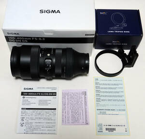 ● SIGMA 100-400mm F5-6.3 DG DN OS Contemporary + レンズ三脚リング・・・新品同様の完動品