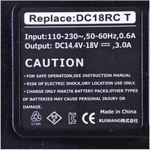 送料無料 DC18RC マキタ互換充電器 14.4v~18v対応 makita バッテリー BL1460 BL1830 BL1860 適用 バッテリーチャージャー 充電完了メロディ_画像10